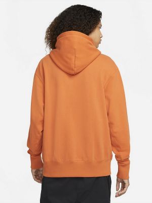 Оранжевый флисовый пуловер Nike
