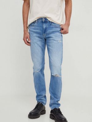 Jeansy skinny slim fit Calvin Klein Jeans niebieskie