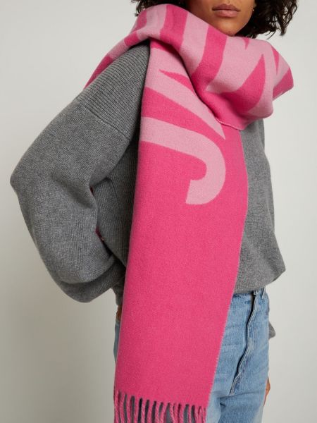 Bufanda de lana Jacquemus rosa