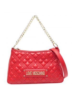 Quiltad väska Love Moschino röd