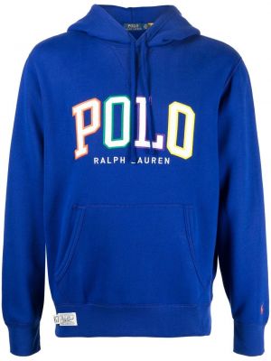 Φούτερ με κουκούλα Polo Ralph Lauren μπλε