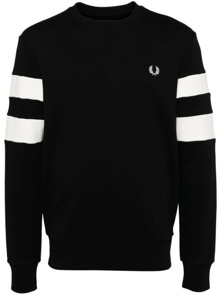 Işlemeli sweatshirt Fred Perry siyah