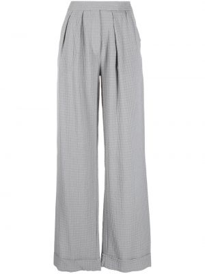 Plisované rovné kalhoty Emporio Armani šedé