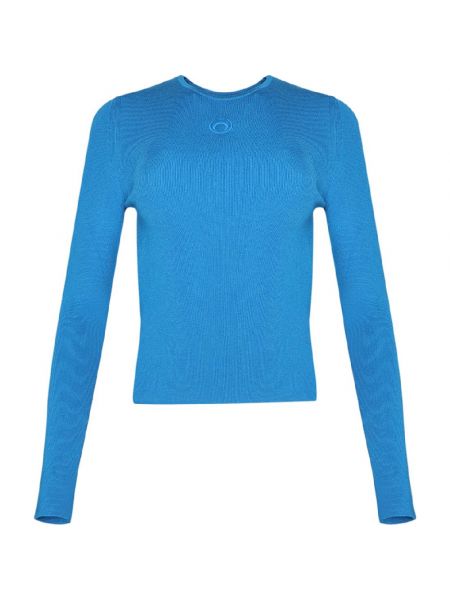 Пуловер Marine Serre Core Knit Open Back голубой