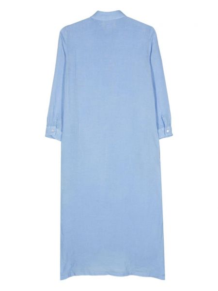 Lniana sukienka midi 120% Lino niebieska