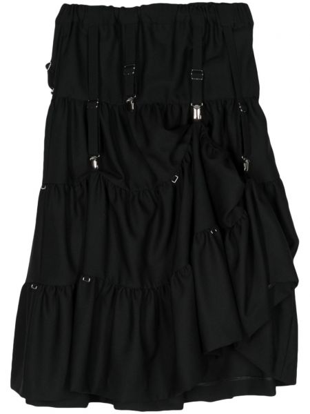 Drapované vlněné sukně Noir Kei Ninomiya