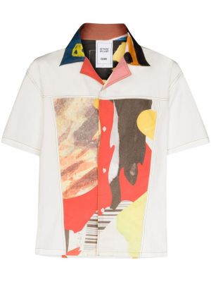 Košeľa s potlačou s abstraktným vzorom Bethany Williams biela