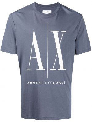 Trykt t-skjorte Armani Exchange blå