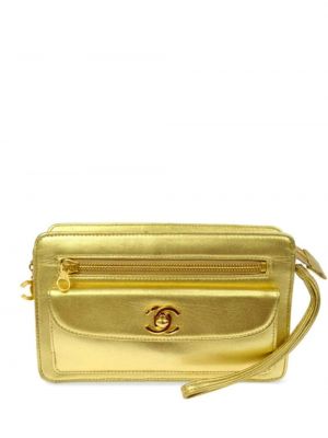 Geantă plic Chanel Pre-owned auriu