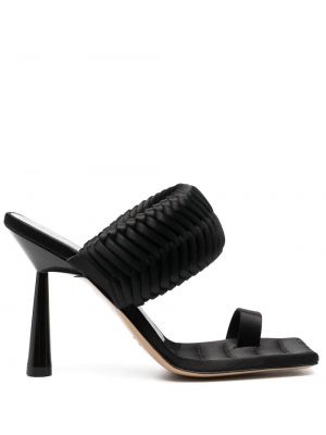 Kožené sandále Giaborghini čierna