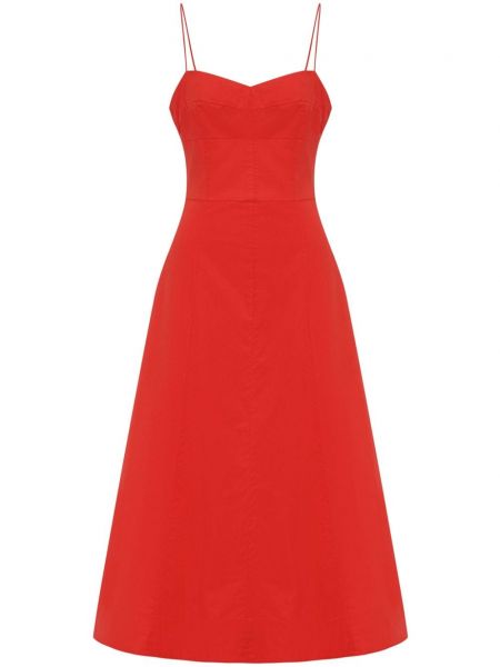 Pamučna midi haljina bez rukava 12 Storeez crvena