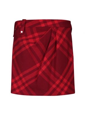 Mini spódniczka Burberry czerwona