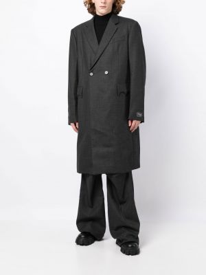 Vlněný kabát Raf Simons černý
