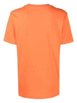 T-shirt en coton à imprimé Yves Salomon orange