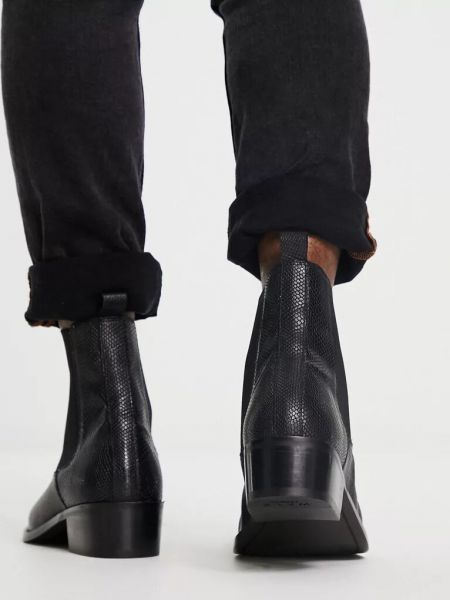 Ботинки челси на каблуке Walk London черные