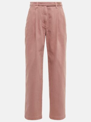 Straight leg jeans a vita alta Brunello Cucinelli rosa