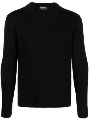 Vlněný svetr z merino vlny s kulatým výstřihem Dondup černý