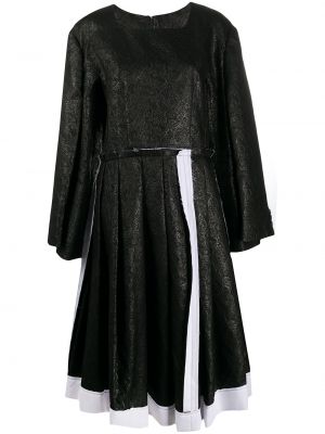 Hedvábné dlouhé šaty Comme Des Garçons - černá