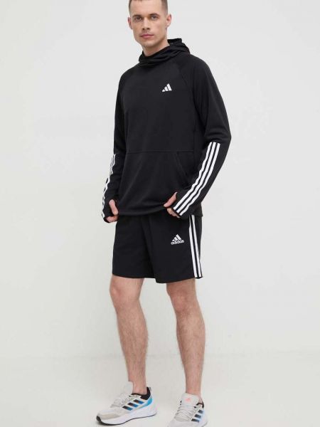Bluza z kapturem z nadrukiem Adidas Performance czarna