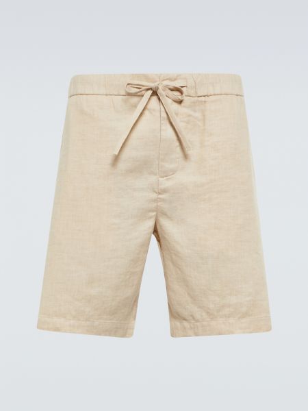 Pantalones cortos de lino de algodón Frescobol Carioca beige