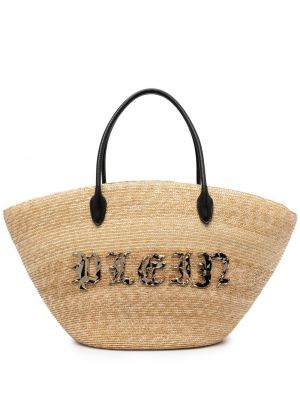 Плетени плажна чанта Philipp Plein