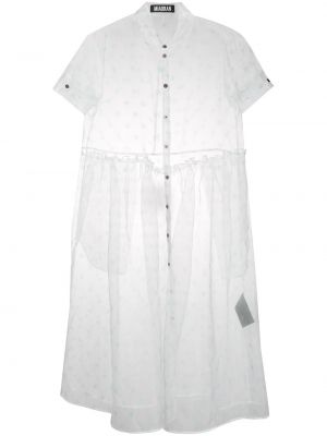Bodkované šifonové šaty Miaoran biela