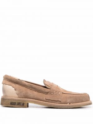 Loafers med tung vask Golden Goose gull