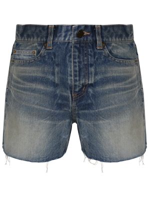 Синие джинсовые шорты Saint Laurent
