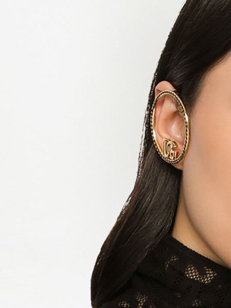 Kristallidega kõrvarõngad Dolce & Gabbana kuldne