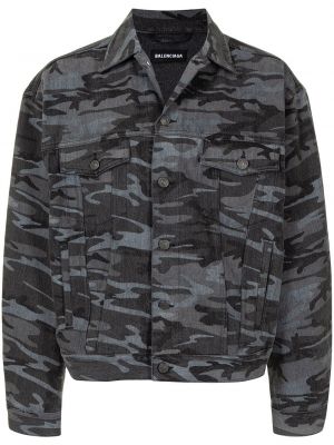Jeansjacke mit print mit camouflage-print Balenciaga