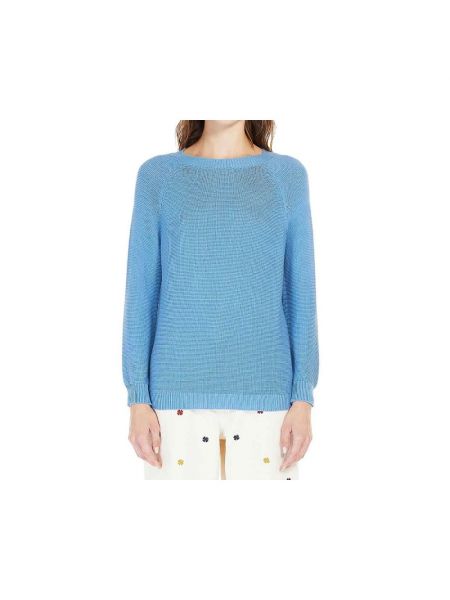 Sweter bawełniany Max Mara Weekend niebieski