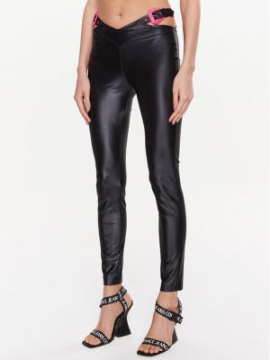 Tajice slim fit Versace Jeans Couture crna