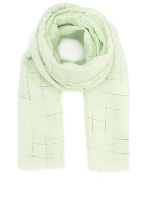 Льняной шарф Cesare Attolini зеленый