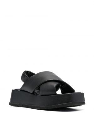 Sandales à plateforme Pollini noir