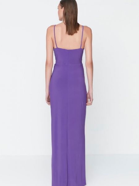 Платье с разрезом Trendyol фиолетовое