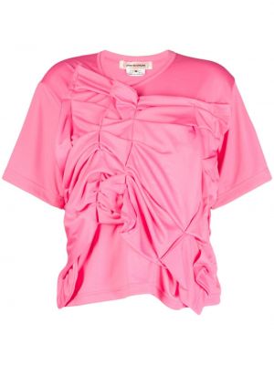 Asimetrisks t-krekls Comme Des Garçons rozā