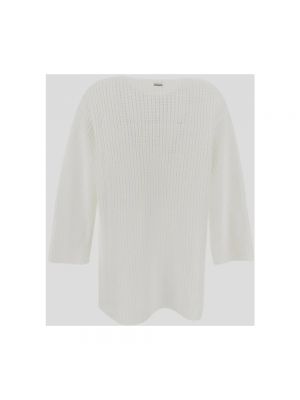 Sweter z okrągłym dekoltem Salvatore Ferragamo biały