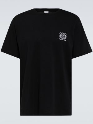 Jersey bombažna majica Loewe črna