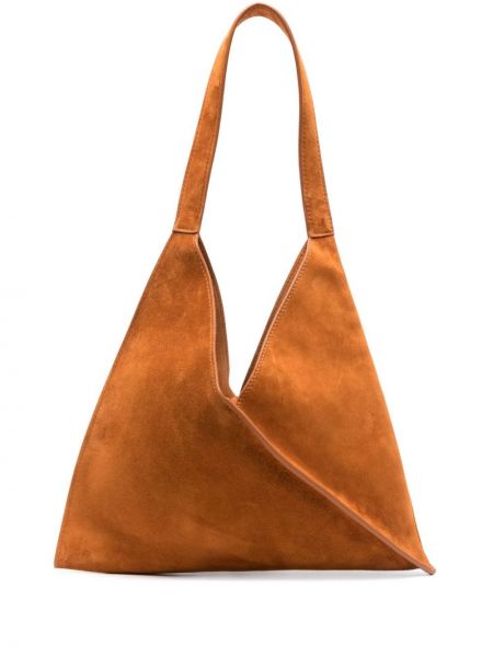 Semišová nákupná taška Khaite hnedá