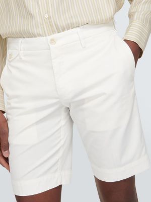Puuvillased lühikesed püksid Incotex valge