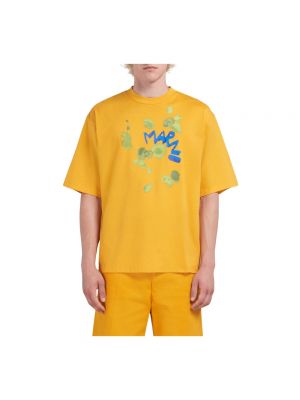 T-shirt mit rundem ausschnitt Marni gelb