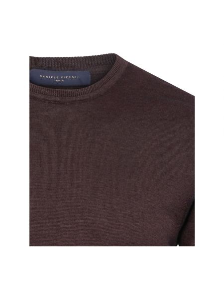 Jersey de lana merino de tela jersey Daniele Fiesoli marrón