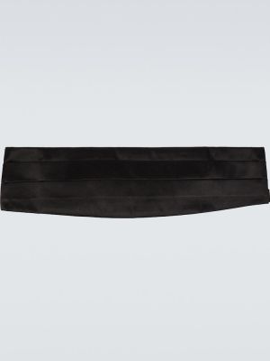 Cinturón de seda Giorgio Armani negro