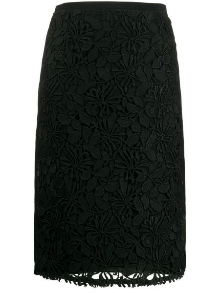 Falda de tubo ajustada de encaje Nº21 negro