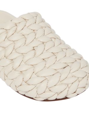 Kožené domáce papuče Chloã© biela