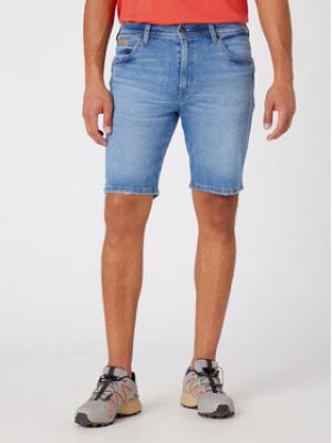 Slim fit priliehavé džínsové šortky Wrangler modrá
