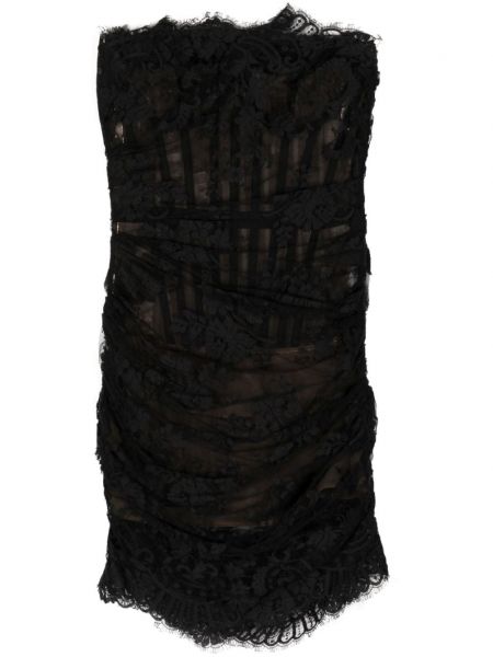 Krajkové mini šaty Monse černé