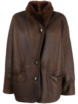 Cappotto di pelle A.n.g.e.l.o. Vintage Cult marrone