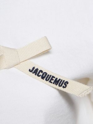 Tricou din bumbac din jerseu Jacquemus alb