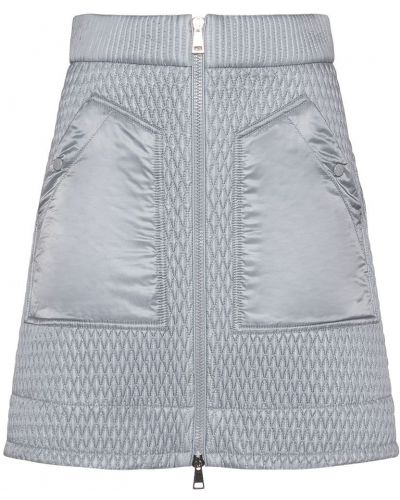 Prešívaná nylónová sukňa Moncler sivá